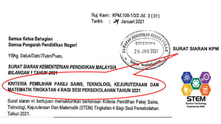 SURAT SIARAN KPM
 