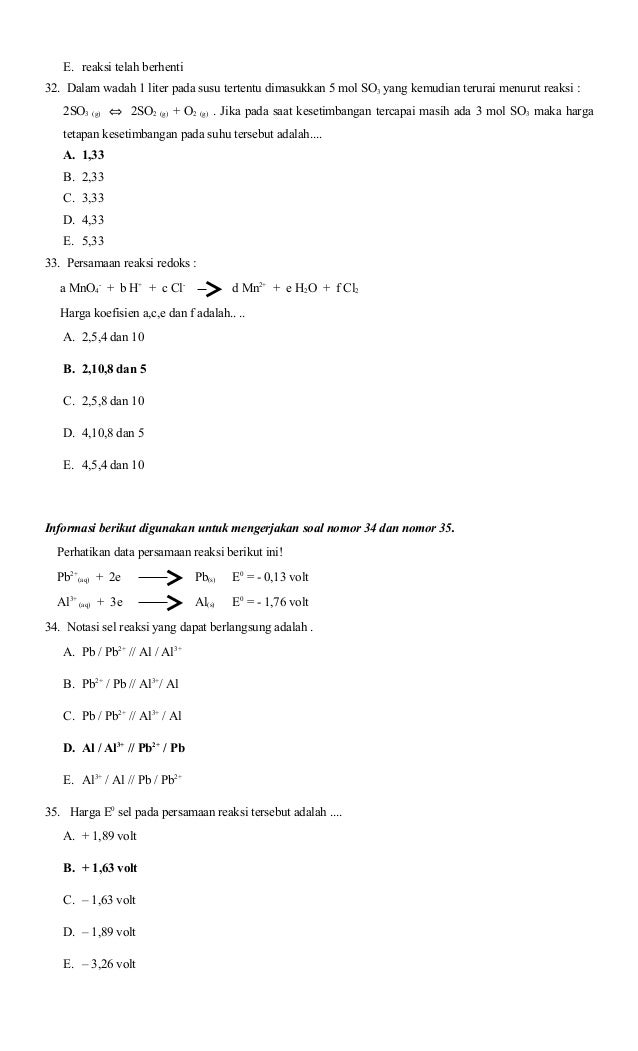 Soal Kimia kelas 3 SMA 11