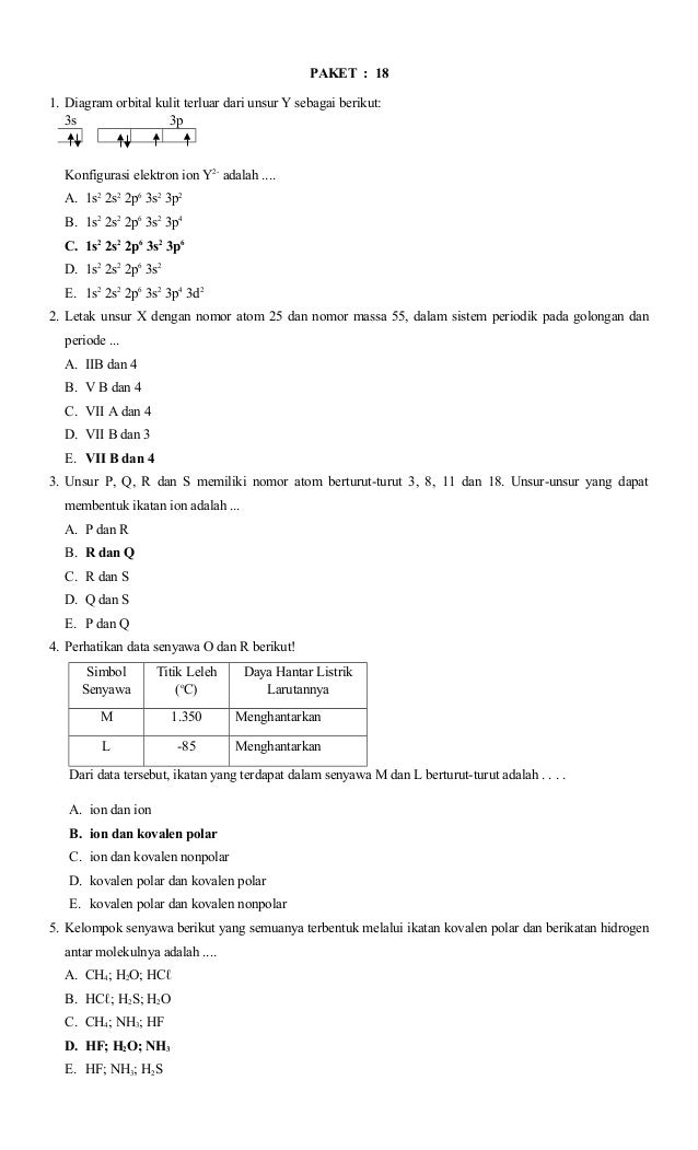 Soal Kimia Kelas 3 Sma 18