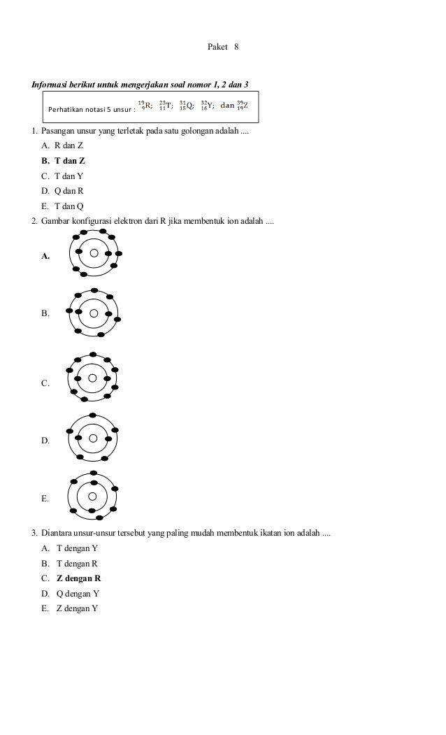 Soal Kimia kelas 3 SMA 8