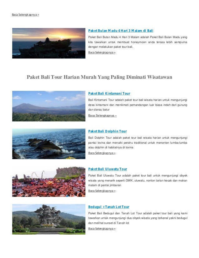 Paket Bali Tour dan Wisata Murah Liburan di Bali