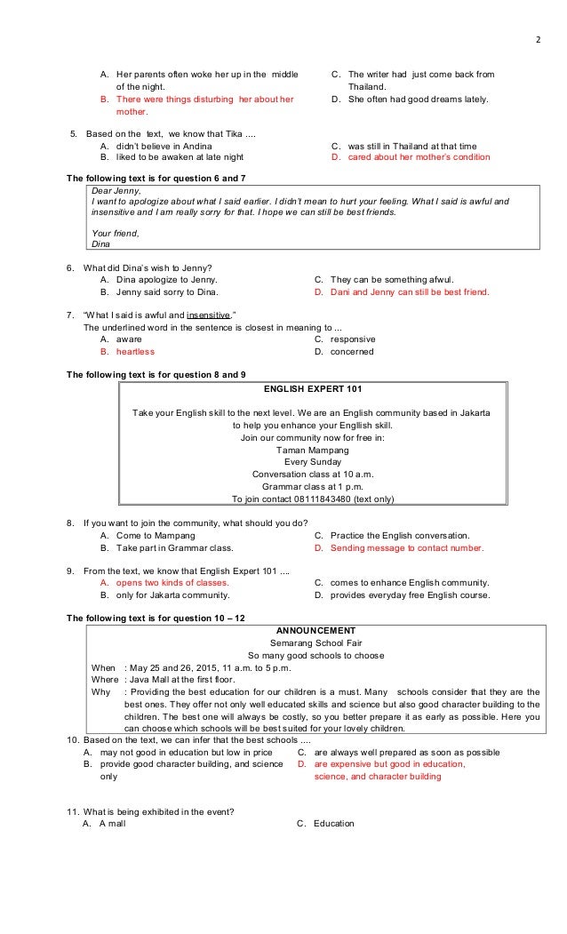 letter bahasa inggris smp try out un bahasa inggris smp 2016 letter bahasa inggris smp try out un bahasa inggris smp 2016