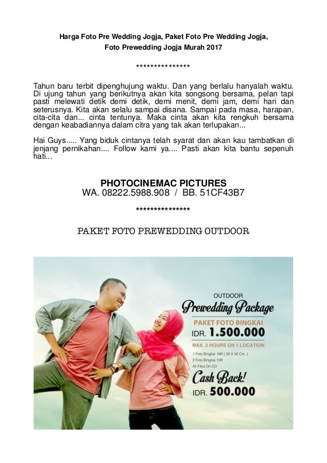 Harga Foto Pre Wedding Jogja, Paket Foto Pre Wedding Jogja