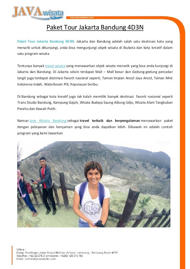 Paket Tour Jakarta Bandung 4 D3n