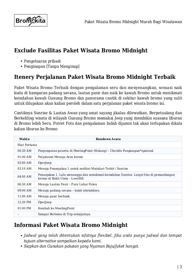 Paket Wisata Bromo Midnight Murah Bagi Wisatawan Paket Wisata Bromo Midnight Murah Bagi Wisatawan