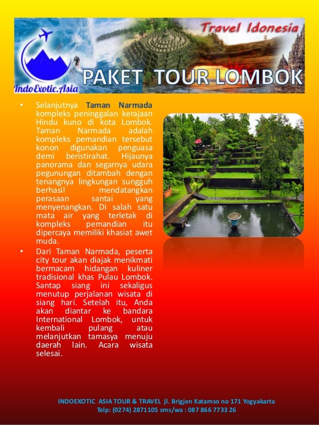Paket wisata lombok
