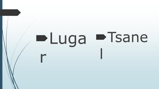 Luga 
r 
Tsane 
l 
 