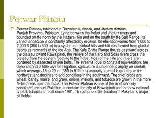 Topography of Pakistan | PPT