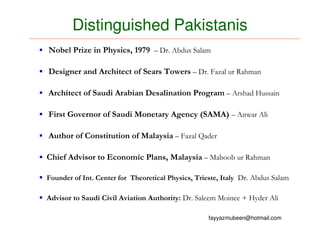 Pakistan   A Feel Good Presentation