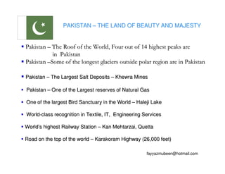 Pakistan   A Feel Good Presentation