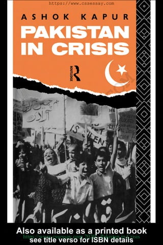 https://www.cssessay.com 2020 - Pakistan in Crisis
https://www.cssessay.com
CSSESSAY.COM
 
