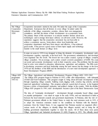 Pakistan agriculture extension history By Mr Allah Dad Khan Agriculture ...