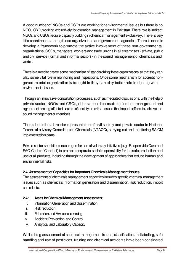 Business Argumentative Essay Topics Nationalcapacityassessmentofpakistanforimplementationofsaicm A Thesis Statement In An Essay also Essays On Importance Of English Pakistan Ca Corruption Essay In English