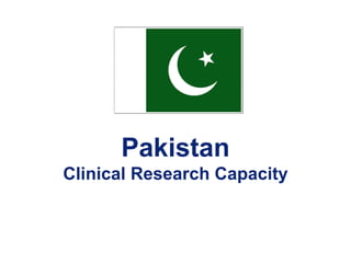 Pakistan
Clinical Research Capacity
 
