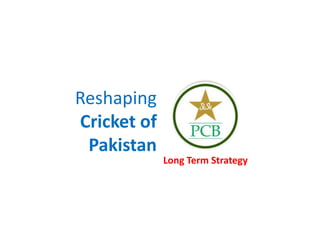 Reshaping
Cricket of
Pakistan

Result-oriented Strategy

 