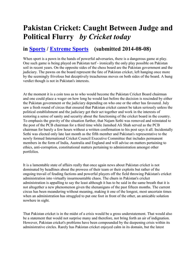 Pakistan cricket