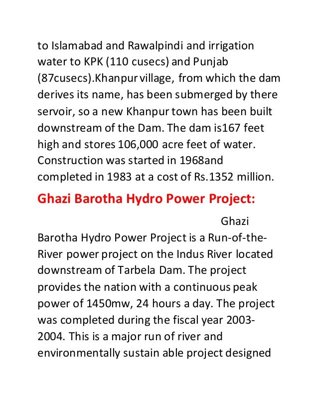 Dams in pakistan essay in english image