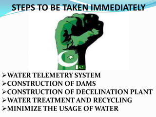 STEPS TO BE TAKEN IMMEDIATELYWATER TELEMETRY SYSTEM