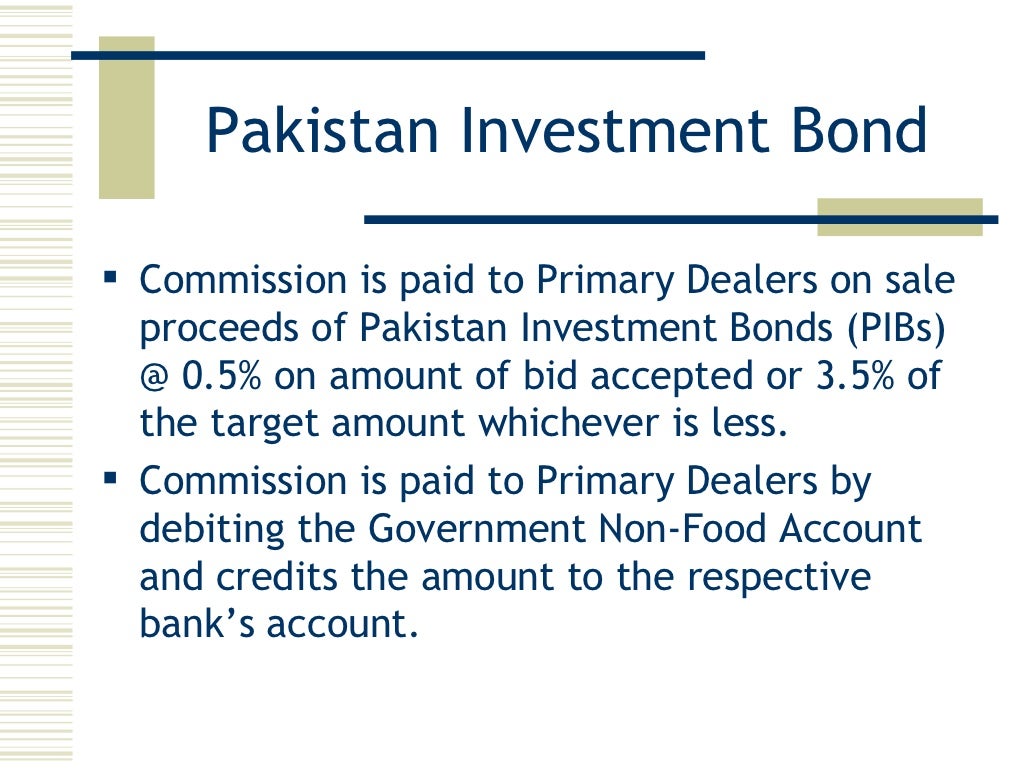 Pakistan Investment Bonds (PIBs)