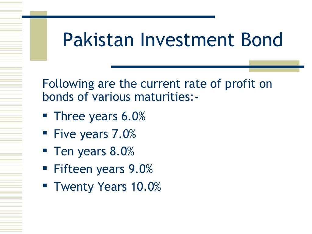 Pakistan Investment Bonds (PIBs)