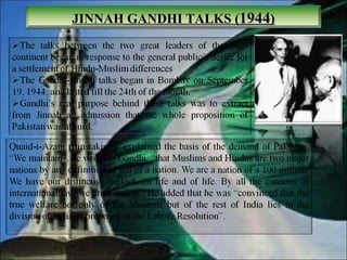 JINNAH GANDHI TALKS (GANDHI TALKS (19441944))
 