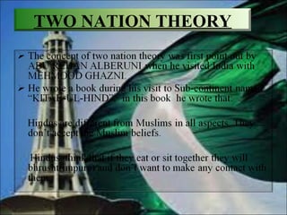 TWO NATION THEORY
 