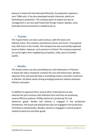 Pakistan relation with japan (by Advocate Raja Aleem) | DOCX