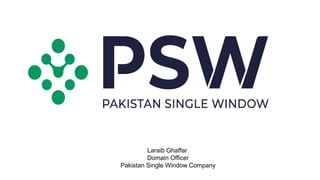 Laraib Ghaffar
Domain Officer
Pakistan Single Window Company
 