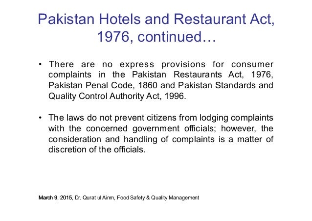 pakistan-status-of-food-laws-and-regulations-2015
