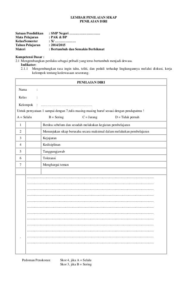 RPP SMA Pendidikan Agama Kristen &amp; Budi Pekerti (PAK) X