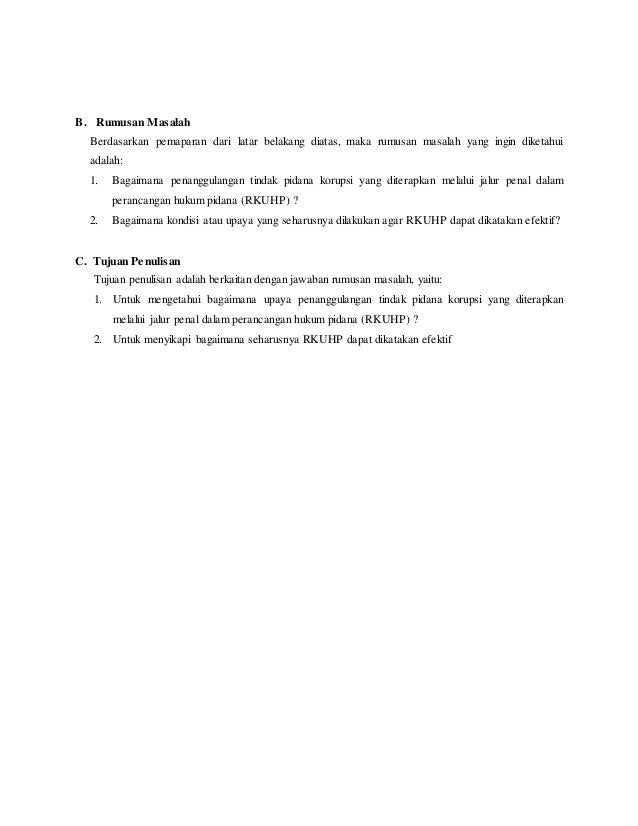 Upaya Penanggulangan Korupsi Jalur Penal Melalui Pembaharuan Rkuhp D