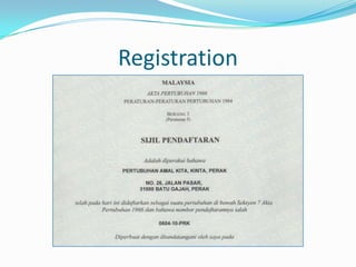 Registration
 