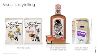 PAKNINGSDESIGN - TRENDER 2016 / 15-06-2015 / SIDE 14
Visual storytelling
Personlig signatur Det er noe som heter
at ansiktet forteller alt...
Eller si det med et
smil om munnen...
 