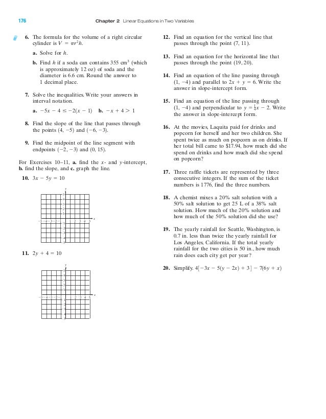 Linear Equations In Two Variables