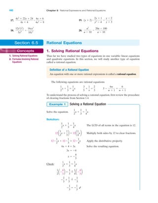 Rational expressions and rational equations | PDF