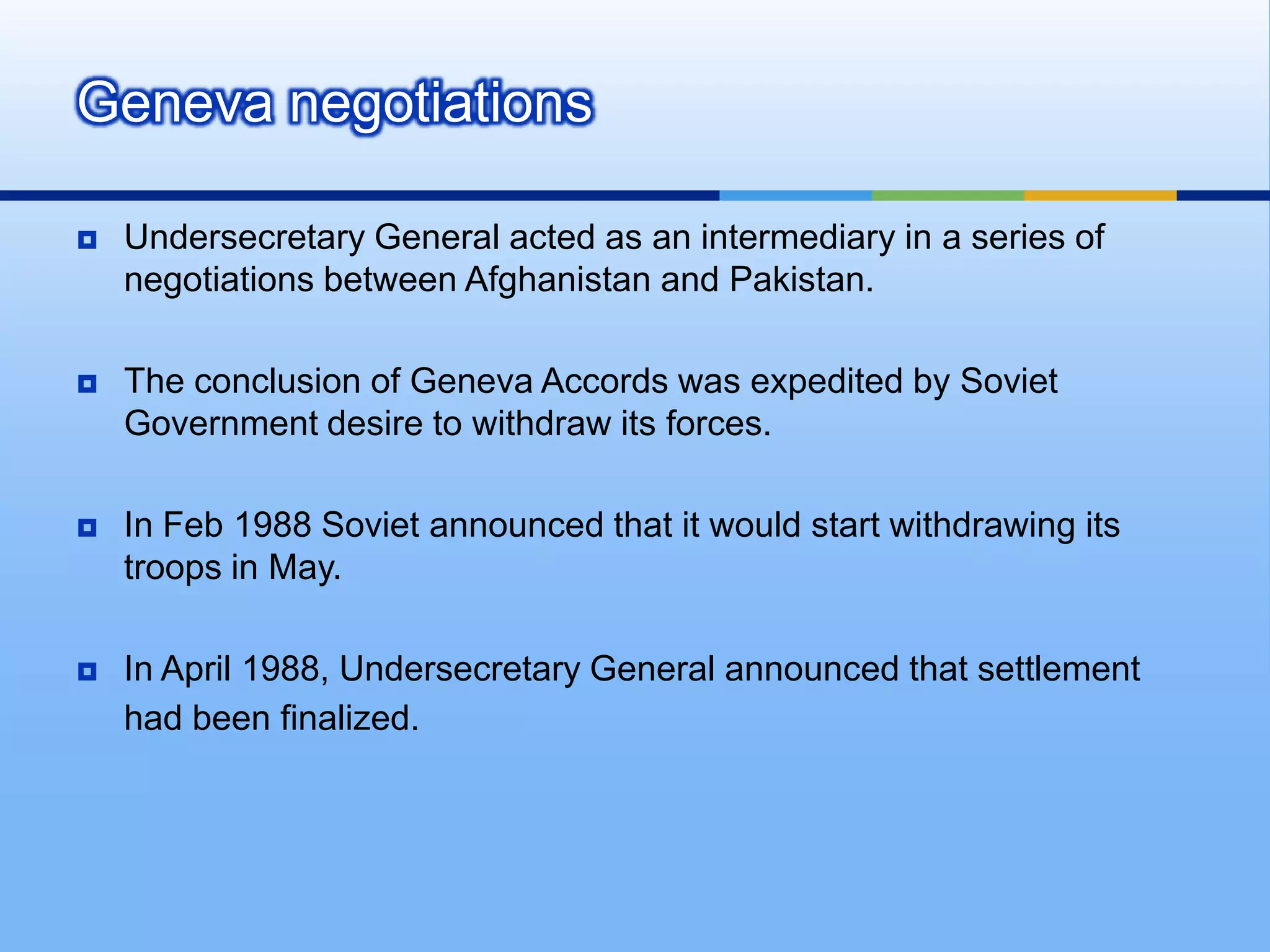 India and Pakistan agreed to a ceasefire, which took effect on 22 September