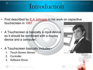 Display devices and TOUCH SCREEN TECHNOLOGY | PPTX