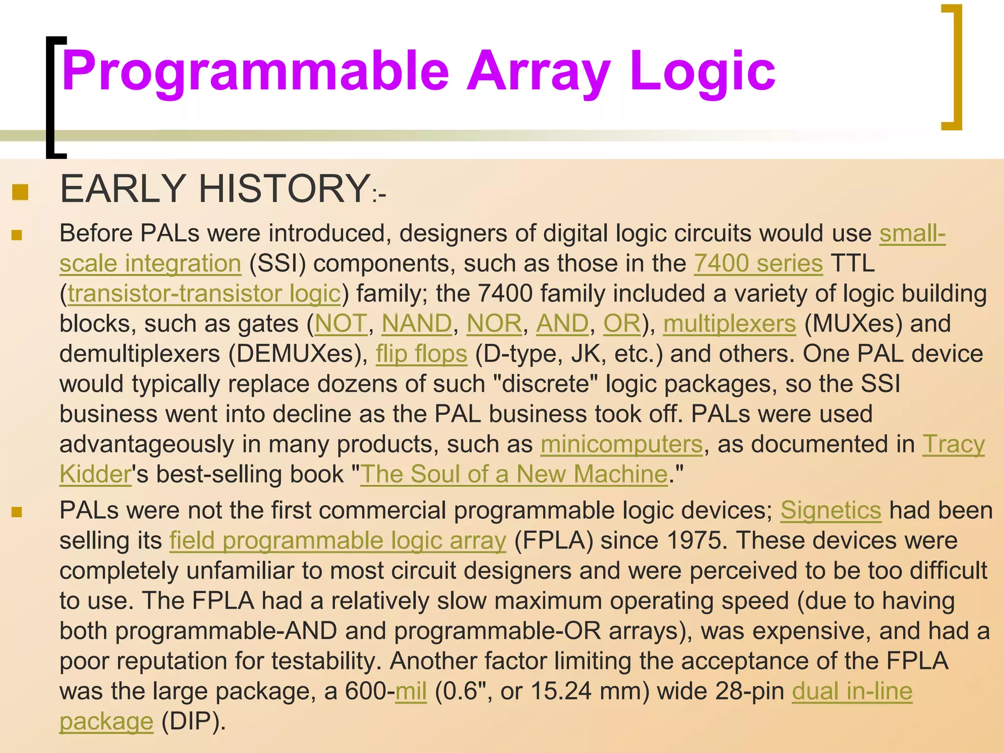 Programmable lrray Logic | PPT