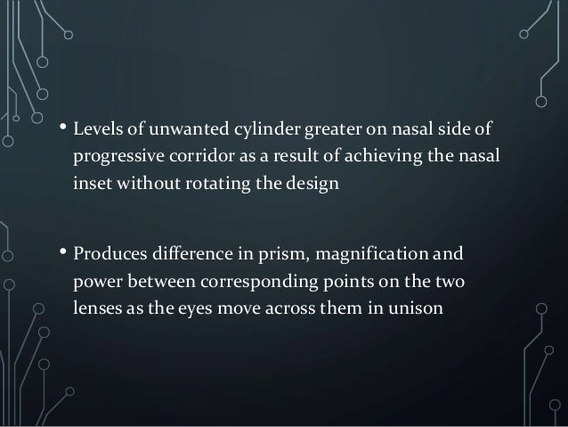 Progressive Addition Lenses Optics Designs And Performances