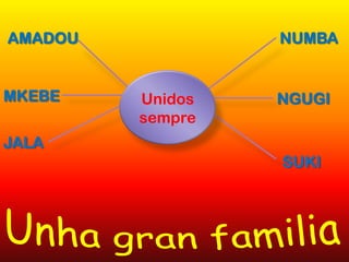 AMADOU
JALA
NUMBA
NGUGI
SUKI
MKEBE Unidos
sempre
 