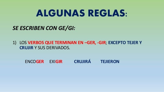 Palabras con ge y gi