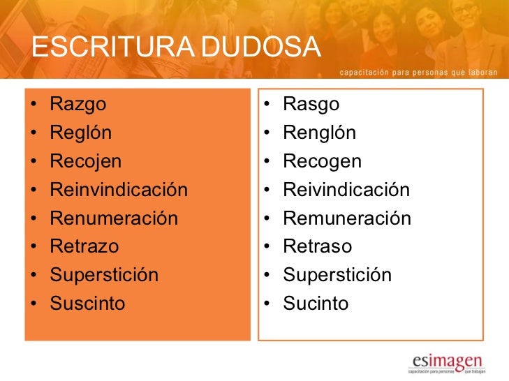 Palabras dudosas