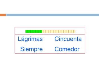 Lágrimas Cincuenta
Siempre Comedor
 