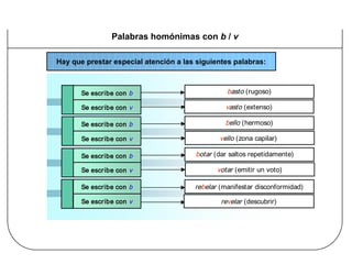 Palabras homónimas con b / v 
basto (rugoso) 
Ortografía de las palabras Imagen 1 ORTOGRAFÍA 
Hay que prestar especial ate...