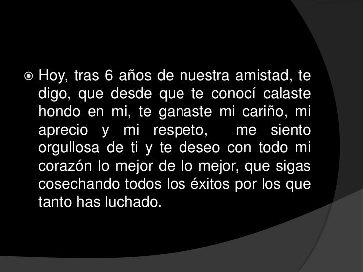 Palabras para un gran amigo