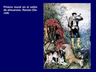 Pintura mural en el salón de almuerzos.  Ramón Ola-vide 