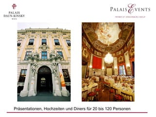 Präsentationen, Hochzeiten und Diners für 20 bis 120 Personen

 