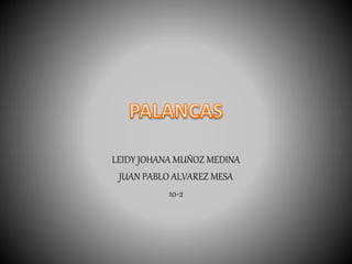 LEIDY JOHANA MUÑOZ MEDINA
JUAN PABLO ALVAREZ MESA
10-2
 