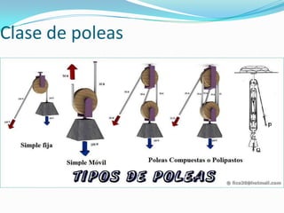 Clase de poleas
 