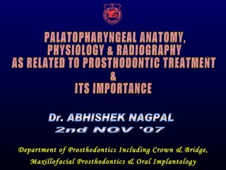 Palatopharyngeal anatomy